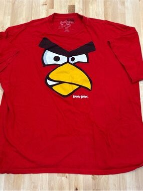 Red Angry birds Shirt Red Men’s size 2XL